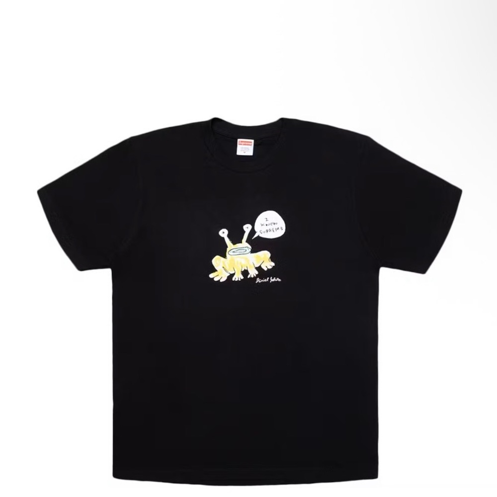 Supreme Daniel Johnston Frog Black Tee Large